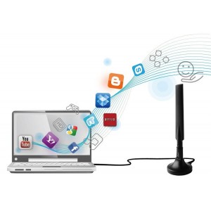 Edimax AC600 Dual Band 802.11ac USB adapter, 2,4GHz+5GHz, 4/6dBi antenna craddle